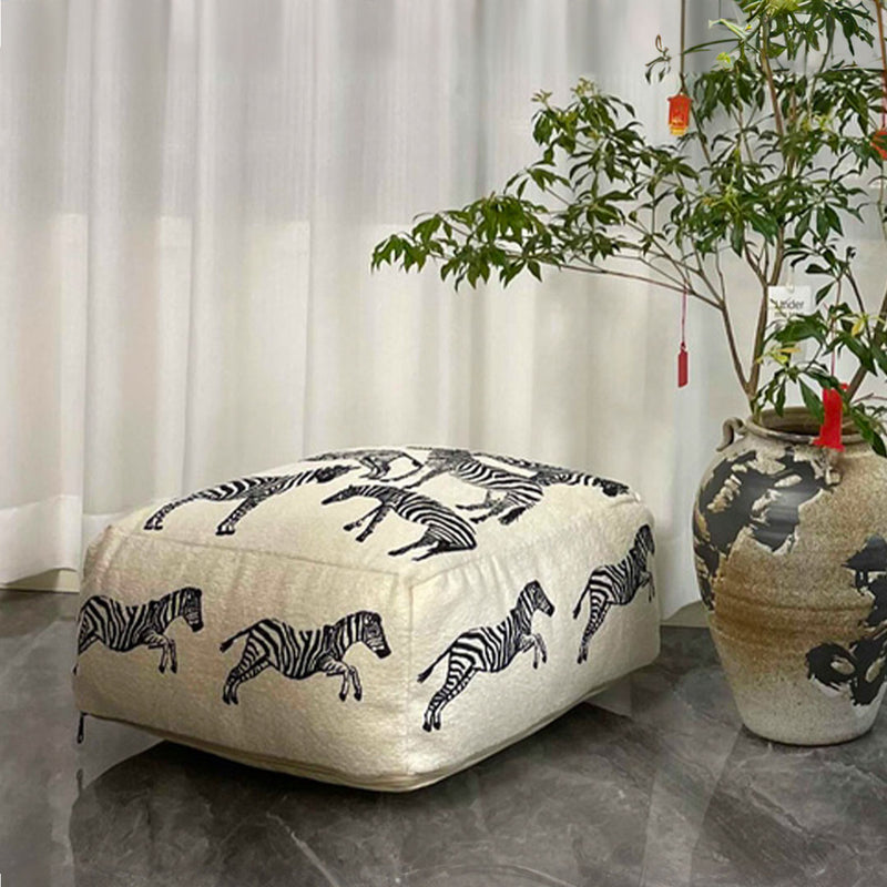 2X 48x48x25cm Polyester Fiber Pouf Cushion EPP Particle Inserts Multicolor
