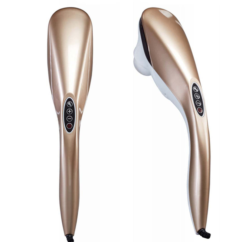 2X Handheld Massager 6 Interchangeable Heads Dual Speed Deep Tissue Gold