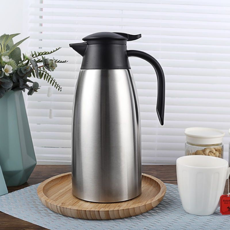 Thermal Flask Stainless Steel 2.0L Triple Layer Vacuum Insulated Silver