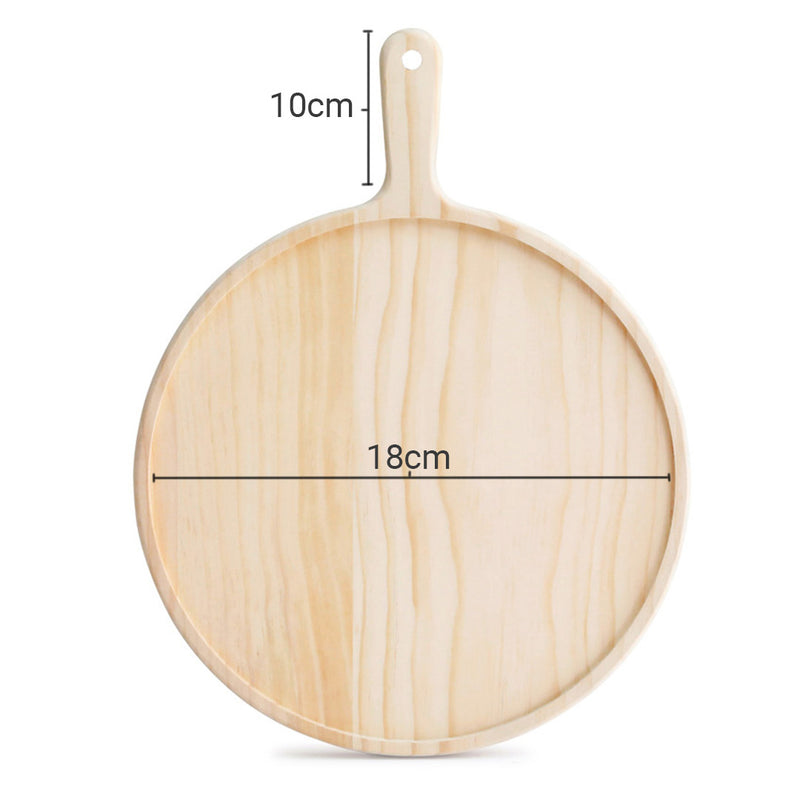 Serving Tray Pine Wood 7 Inch Charcuterie Board Paddle Bamboo Finish