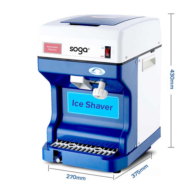 2X Commercial Electric Stainless Steel Ice Shaver 120KG/h 250W 80 Pieces Hopper