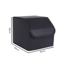 2X Leather Car Boot Organizer Foldable Collapsible Storage Box Black Small