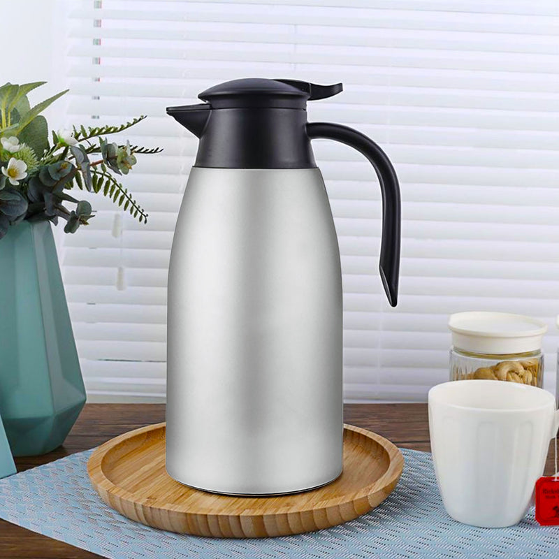 Thermal Flask 1.5L Stainless Steel Triple Layer Vacuum Insulated Silver