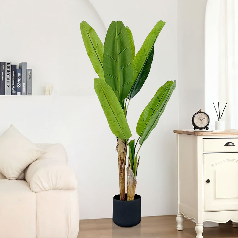 Banana Plant Bird Of Paradise Artificial Tree 160cm Lifelike 2 Branches Green