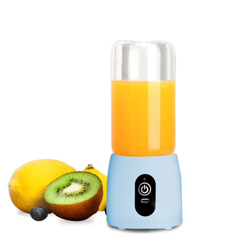 Portable USB Rechargeable Handheld Juicer Mixer Glass 8x20cm Easy Clean Blue