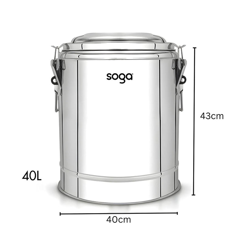 50L Stainless Steel Insulated Stock Pot Hot Cold Beverage Dispenser With Latches