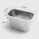 12X Full Size 1/3 GN Pan 20cm Deep Stainless Steel Tray Commercial Kitchen Use