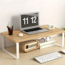 2X Wood Monitor Stand 50cm Ergonomic Desktop Organizer With Storage