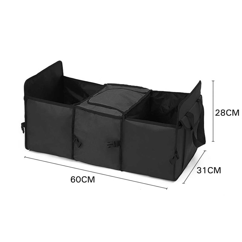 Portable Car Air Bed Mattress Vacuum Storage Organizer Black 600D Oxford