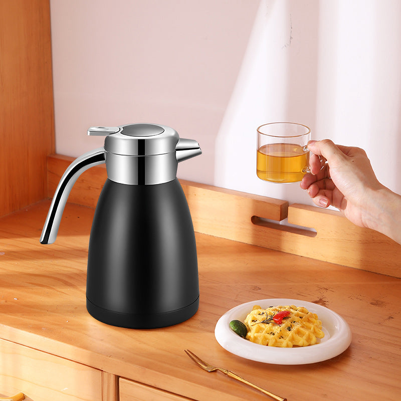 Double Wall 1.8L Stainless Steel Insulated Vacuum Flask Black