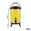 12L Stainless Steel Insulated Beverage Dispenser With Faucet Yellow