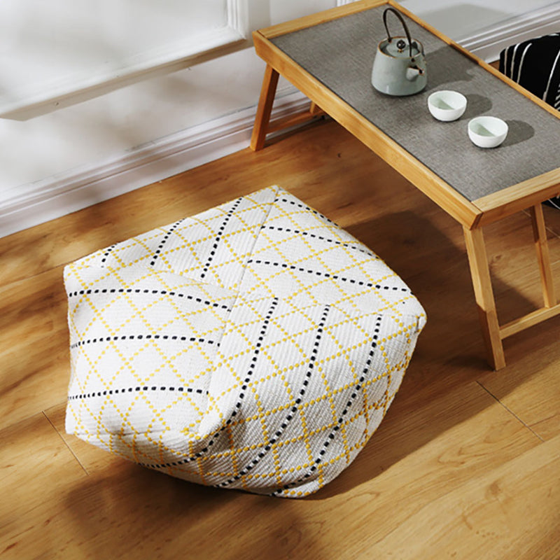 53cm Velvet Polyester Cotton Blend Pouf Cushion Epp Particle Insert Multicolor