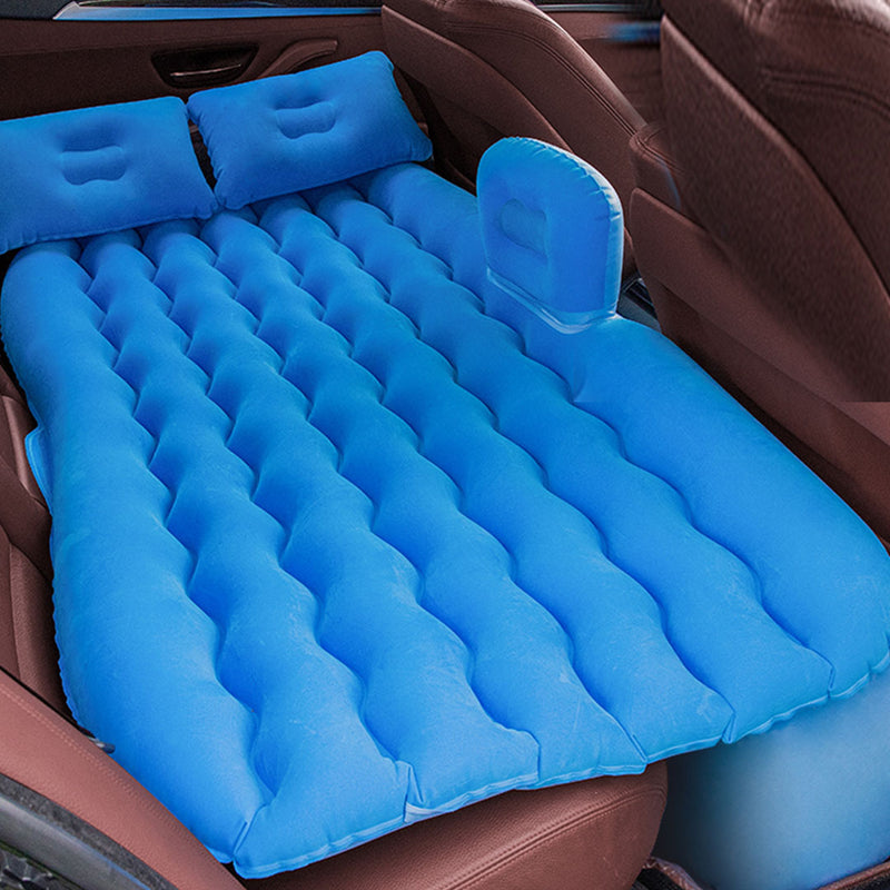2X Inflatable Car Mattress Pvc 132cmx75cmx10cm Blue Ripple Air Bed With Pump