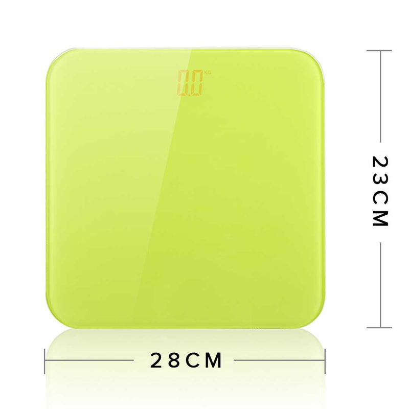 2X Digital Glass Body Scale 180kg Capacity LCD Display Waterproof Non-Slip Green