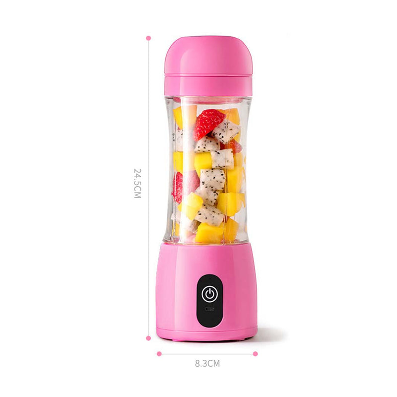 Portable USB Rechargeable Handheld 380ml Fruit Mixer Juicer Blue Eco-Friendly