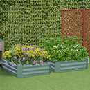 120X60cm Rectangle Raised Garden Bed Galvanized Iron Green Outdoor Planter Box