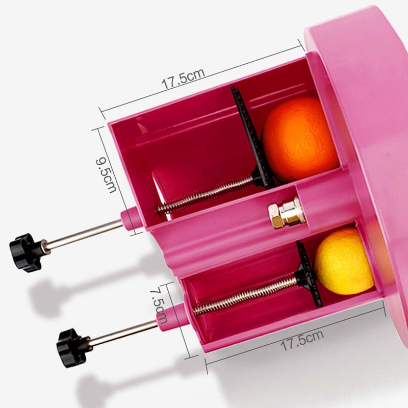 2X Manual Vegetable Fruit Slicer Adjustable Blade Large Slot Pink Commercial Use