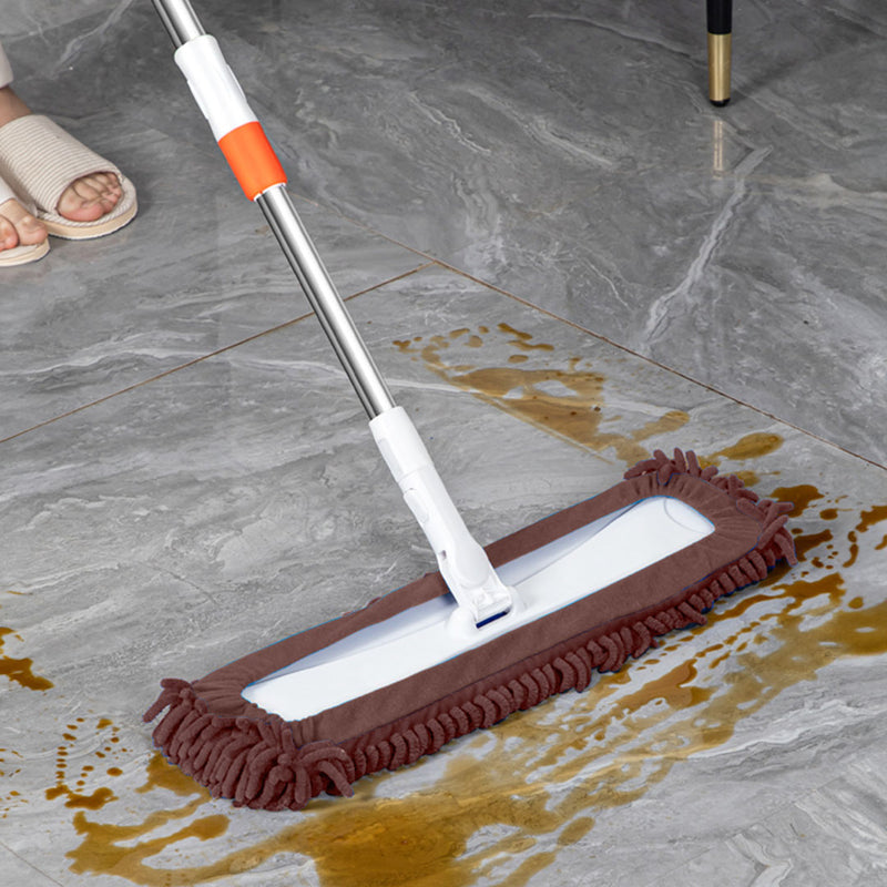 Flat Mop Set 60x12cm Microfiber Pads 4 Pieces Coffee Handle 150cm