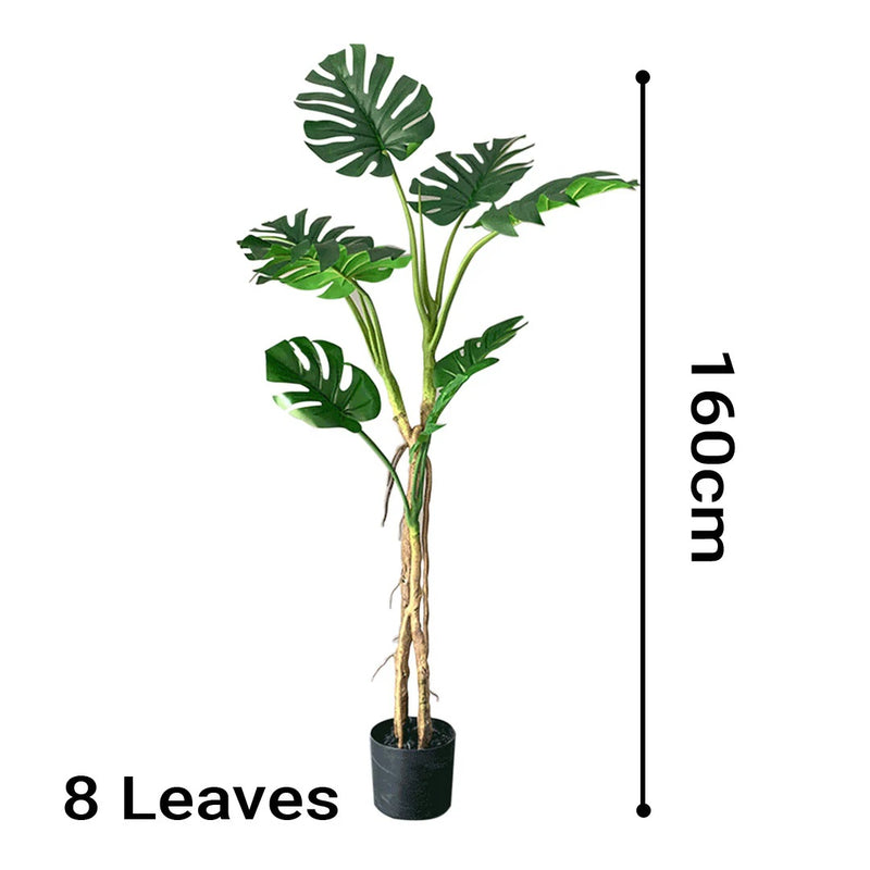 2X 160cm Potted Artificial Monstera Palm Real Touch Uv Protected Green