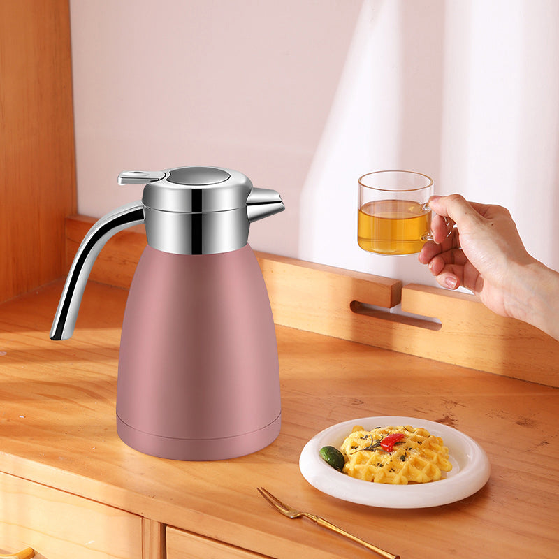 2X 1.2L Stainless Steel Insulated Vacuum Flask Pink
