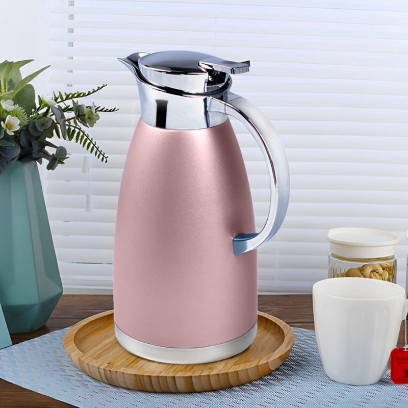 Stainless Steel Flask 1.8L 3 Layer Vacuum Insulated Wide Mouth Rose