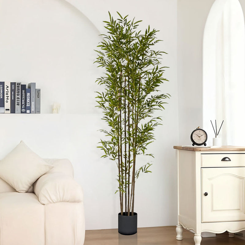 210cm Artificial Bamboo Plant Indoor 7 Branches Realistic Polyethylene Plastic