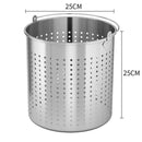 12L Stainless Steel Perforated Stockpot Basket Pasta Strainer with Handle