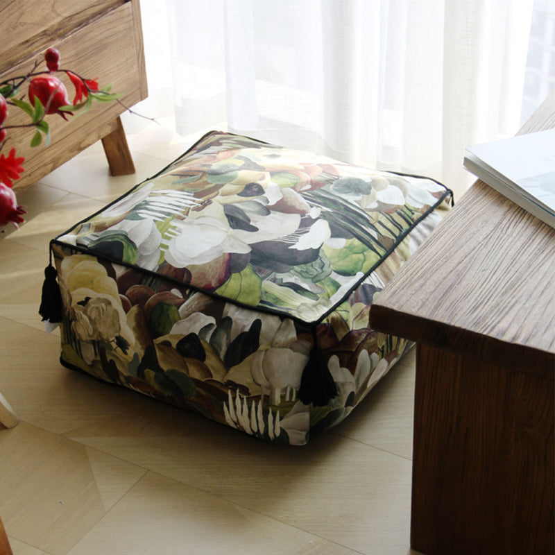 50cm Polyester Fiber Floor Pouf Cushion Epp Particle Insert Multicolor