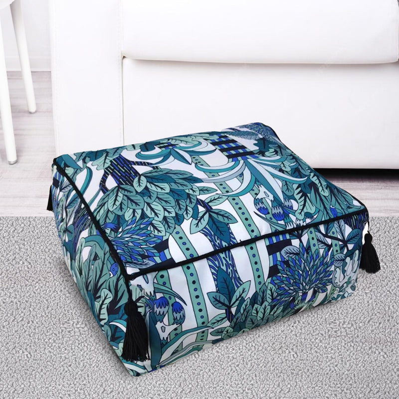 2X 50cm Polyester Fiber Floor Pouf Cushion EPP Particle Fill Multicolor