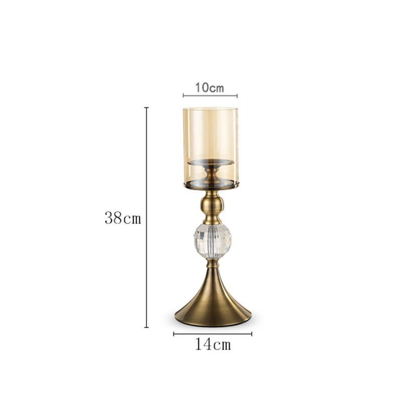 Glass Candle Holder 38cm Tall Home Wedding Decoration Indoor Outdoor Stand