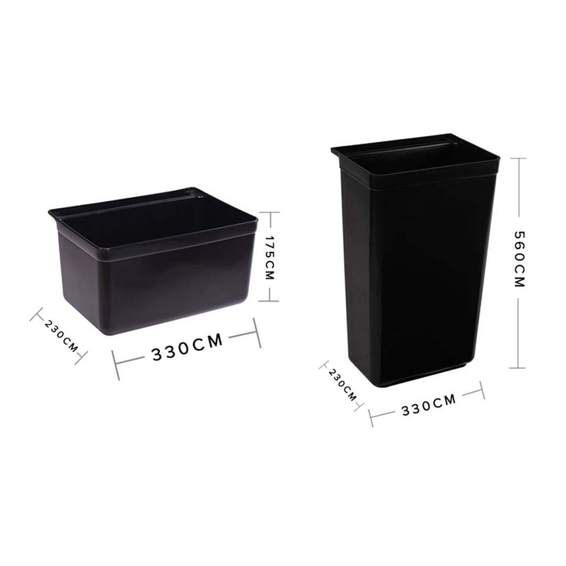 Small PVC Waste Storage Bin Utility Cart Transpor Durable 330x230x175mm