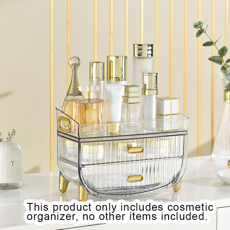 3 Tier Transparent Abs Cosmetic Storage Organizer 28.5X18X20cm Countertop Vanity