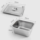 12X Stainless Steel Gastronorm Pan Full Size 15cm Deep Tray With Lid