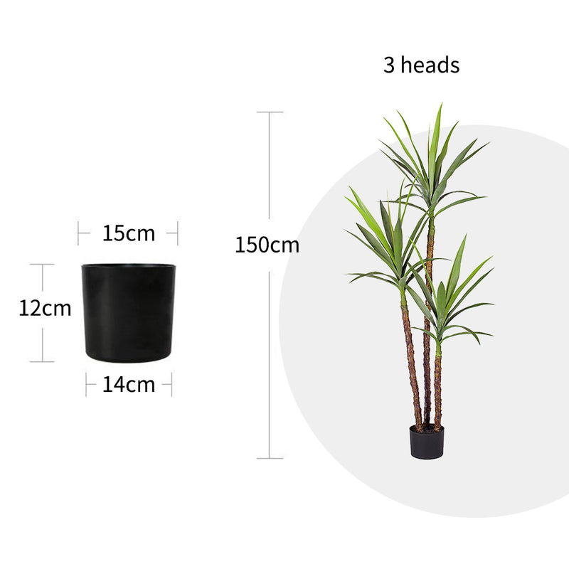 150cm Artificial Green Dracaena Yucca Plant Indoor Outdoor Home Office Decor