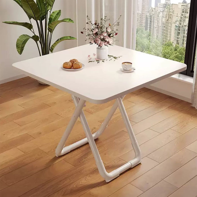 2X Wood Square Table 80x80x72cm White Legs Modern Minimalist