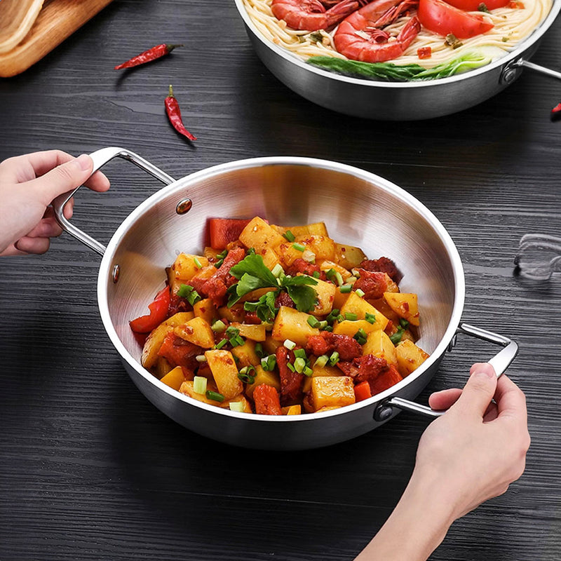 18cm Premium Stainless Steel Stockpot Versatile Durable Silver Kitchen Essential