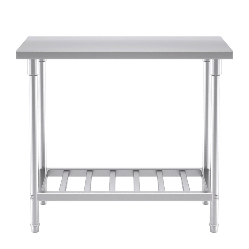Stainless Steel Prep Work Bench 100x70x85cm Heavy Duty Adjustable Shelf
