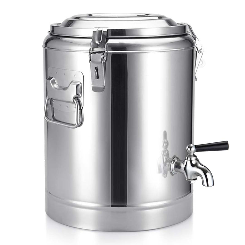 2X 12L 18/10 Stainless Steel Insulated Beverage Dispenser With Tap Hot Cold