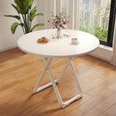 White Minimalist Wood Table 80cm Modern Design Versatile Dining Work Surface