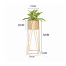Gold Metal Plant Stand with Detachable Pot Holder Corner Shelving Rack 70cm