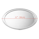 11 Inch Round Aluminum Steel Pizza Tray Baking Plate Pan Silver Durable