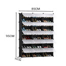 10 Tier Shoe Rack Organizer Stackable Portable Storage Stand With Cover