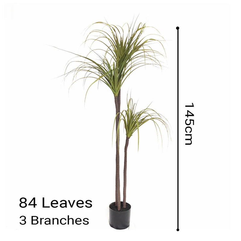 2X 145cm Artificial Dracaena Plant Fake Potted Tree Home Office Decor Green