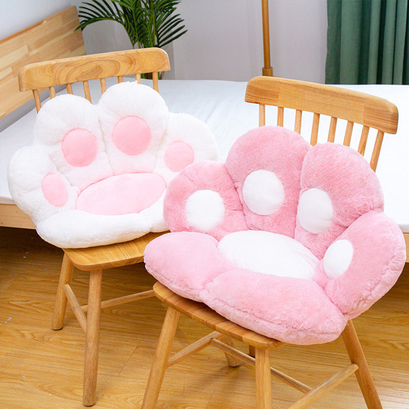 Pink Paw Shape Cushion Warm Plush Mat Home Decor 80cmx70cmx20cm