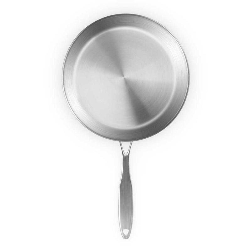 Stainless Steel Fry Pan Set 28cm 36cm Induction Compatible Riveted Handle
