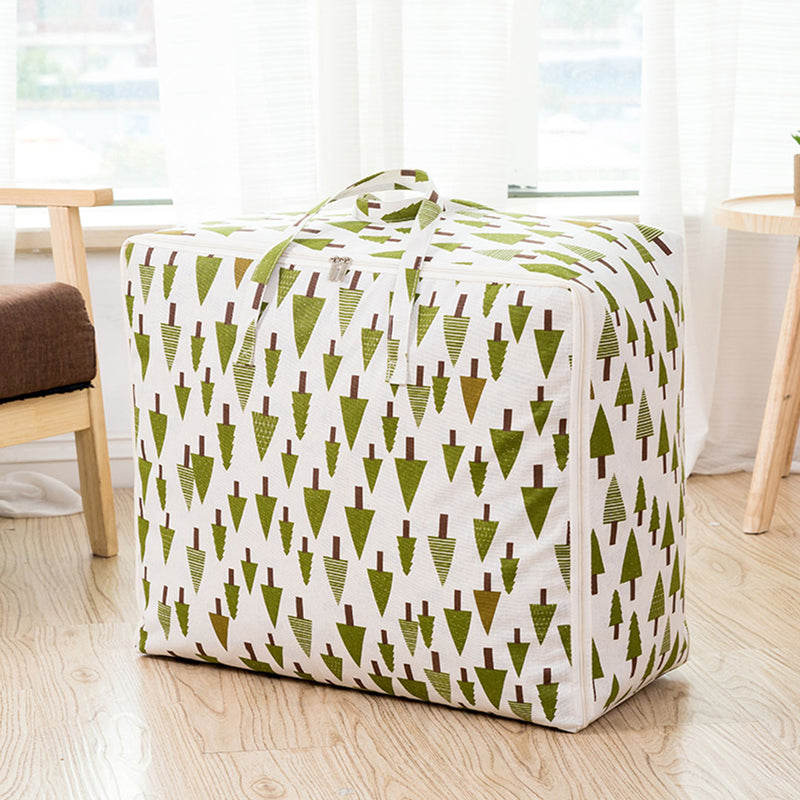 Green Medium Travel Storage Luggage Bag Double Zipper Foldable Organizer