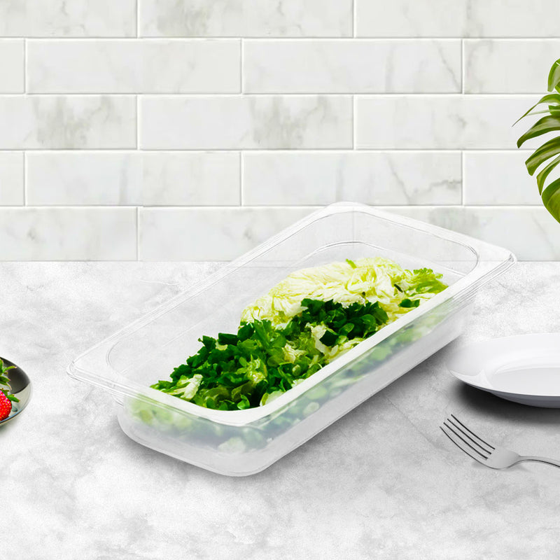 Clear Polycarbonate GN 65mm Food Tray Set of 4 Dishwasher Safe Commercial Use