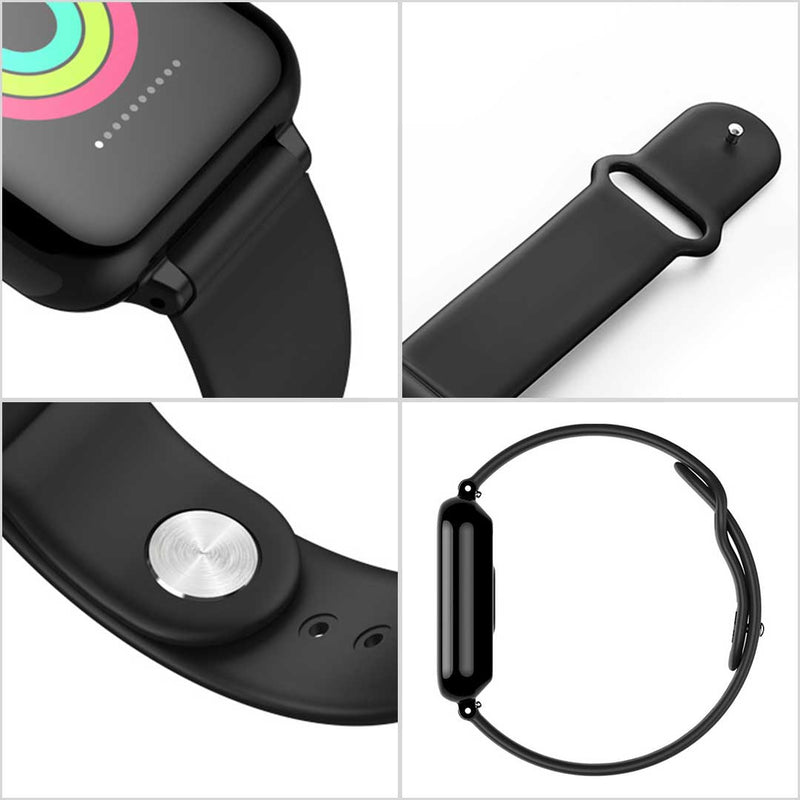 Waterproof Smart Fitness Watch Heart Rate Tracker White 1.3 Inch IPS Display