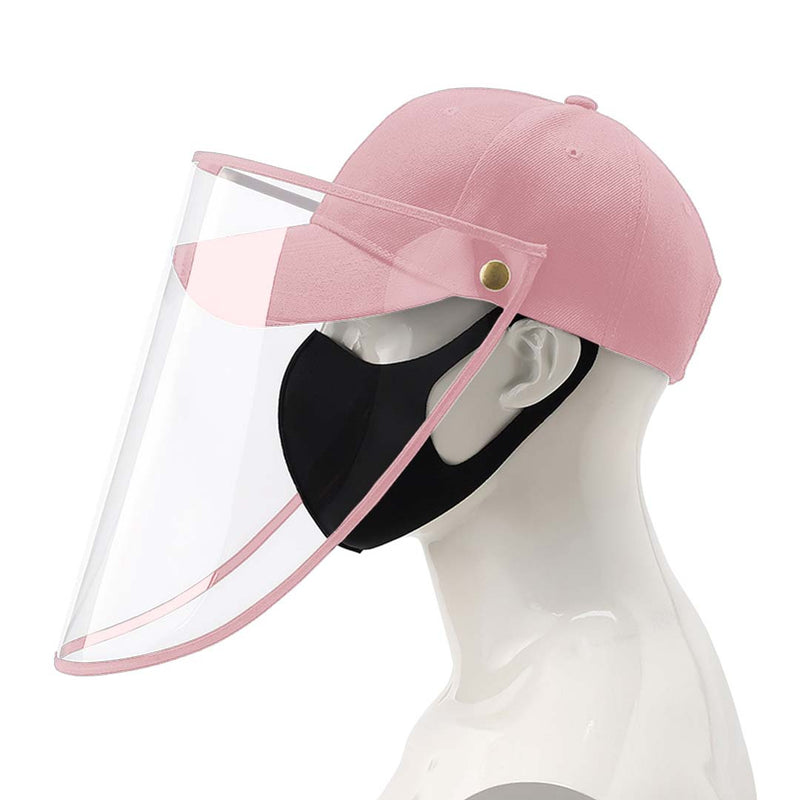 2X Kids Protective Hat Cotton TPU Full Face HD Shield Pink 26cmx35cm 46 To 54cm
