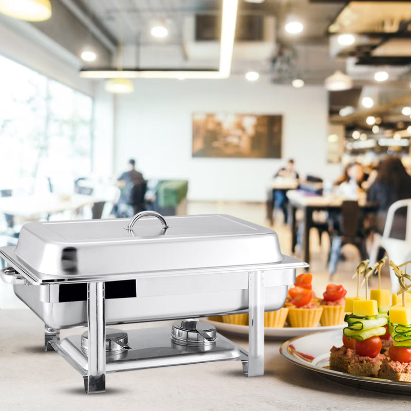 Double Tray Stainless Steel Chafing Dish 2X 4.5L Buffet Food Warmer